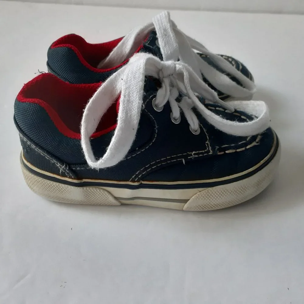 Carter's Boys Shoes Navy Canvas Laces Size 7